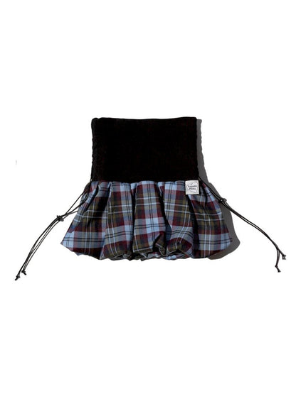 Adjustable wide waist half skirt