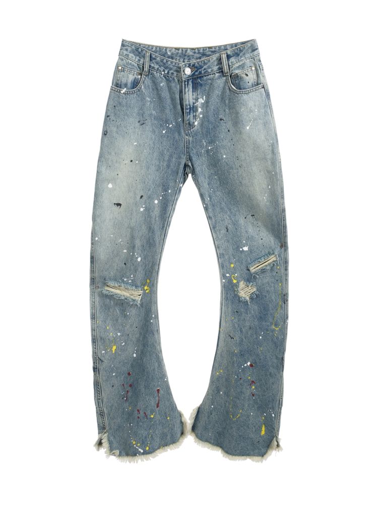 Punk Street Fermented Wash Splash Art Jeans