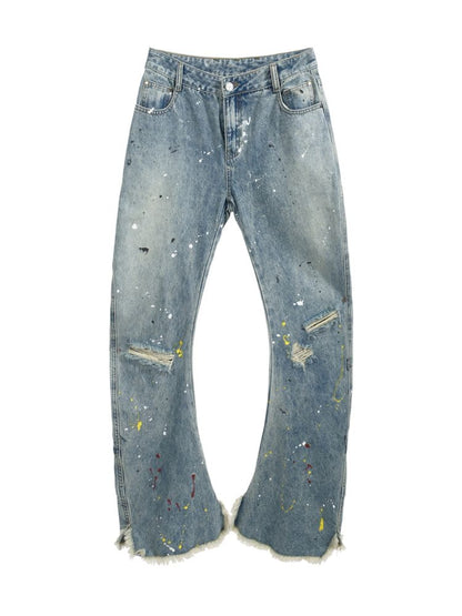 Punk Street Fermented Wash Splash Art Jeans