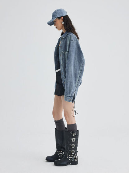 Split Silhouette Denim Jacket