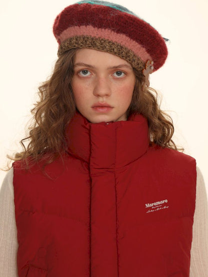 Absorbent bow short down jacket