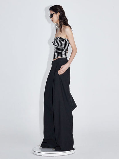 Pinch Pleat Wide Leg Suit