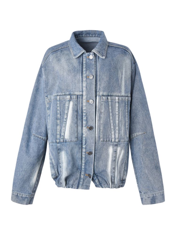 Split Silhouette Denim Jacket