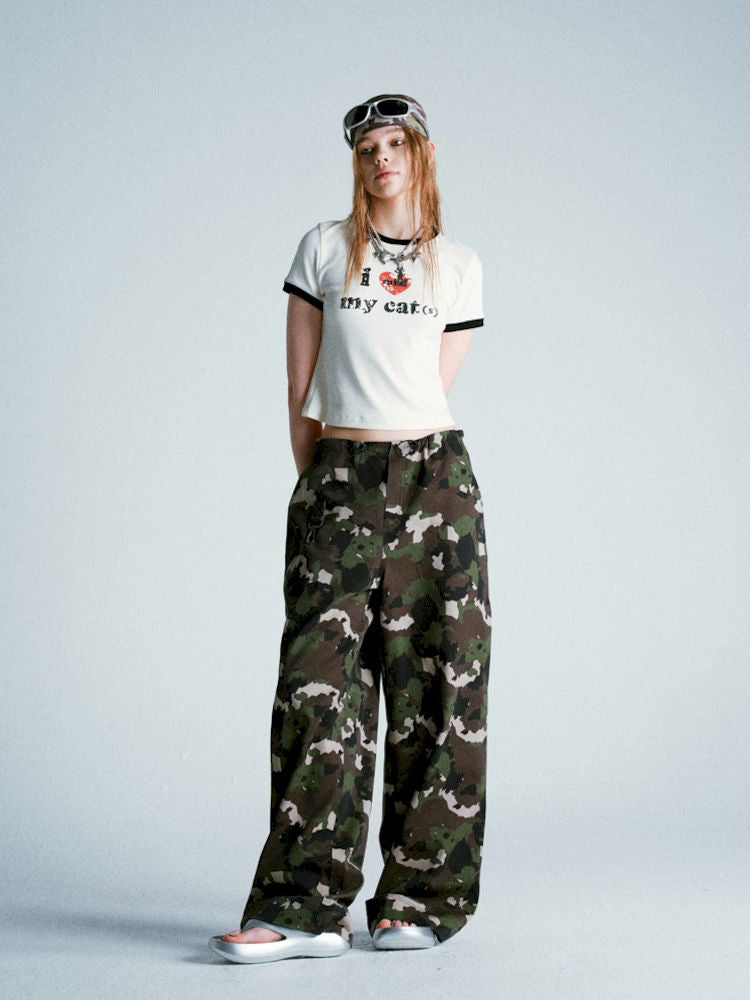 Camouflage full print work trousers