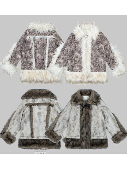 Deerskin velvet fur coat