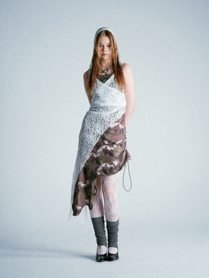 Camouflage Bear Hanging Neck Dress