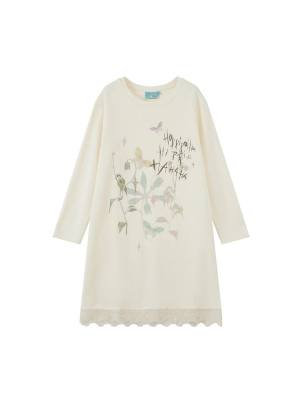 Printed Loose Casual Long Sleeve T-Shirt