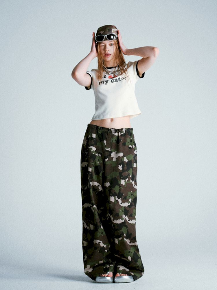 Camouflage full print work trousers