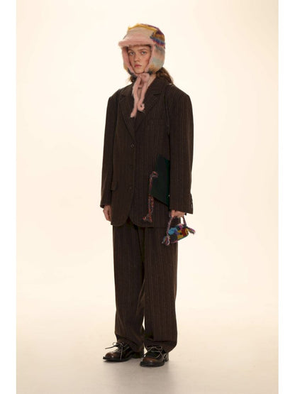 Tweed Copper Button Suit