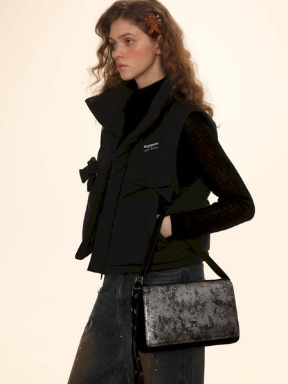 Absorbent bow short down jacket