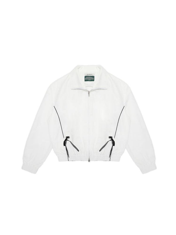 Lace Embroidery Coach Jacket Set