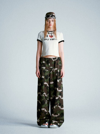 Camouflage full print work trousers