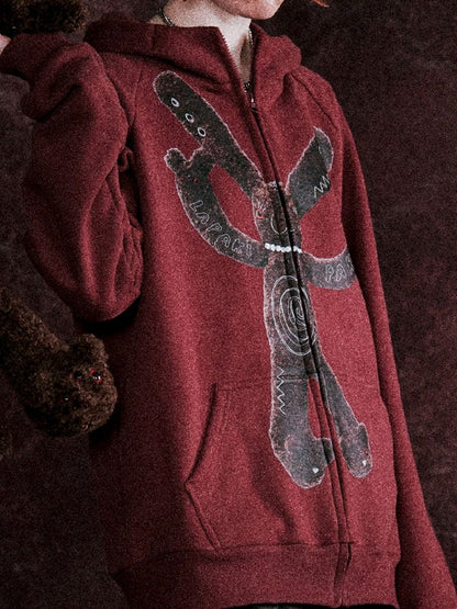 Big Silhouette Padded Hooded Sweatshirt