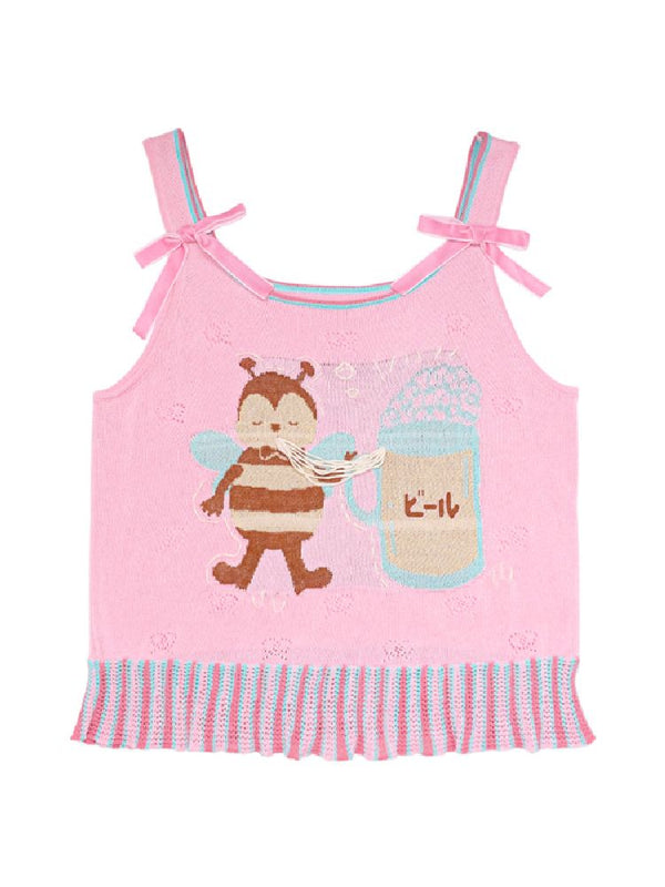 Woolen Knit Cami Tank Top