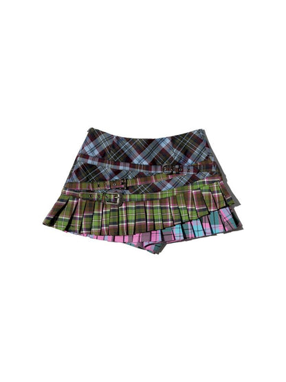 Punk Plaid Pleated Skirt