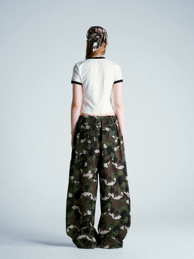 Camouflage full print work trousers