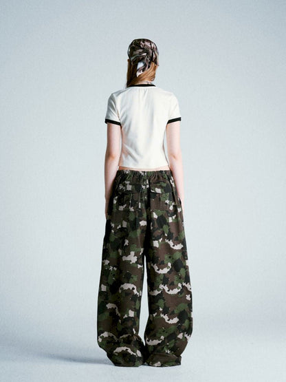 Camouflage full print work trousers