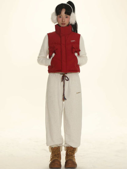 Absorbent bow short down jacket