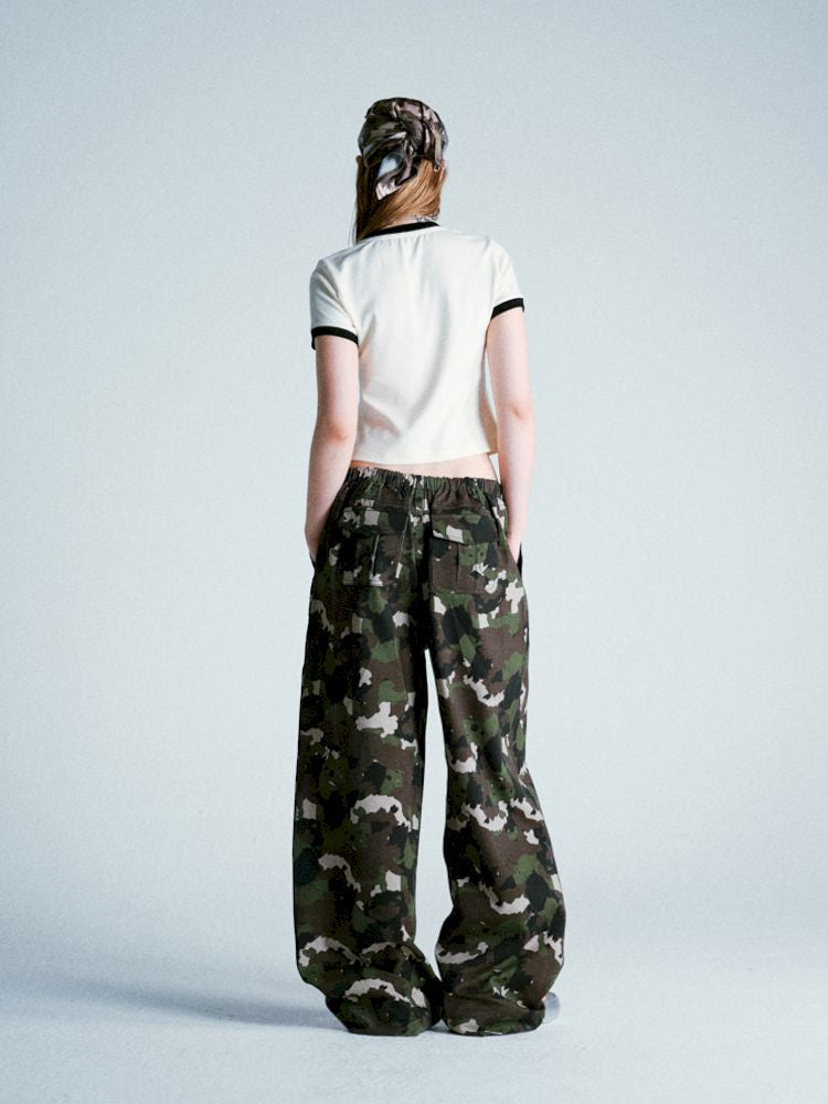 Camouflage full print work trousers