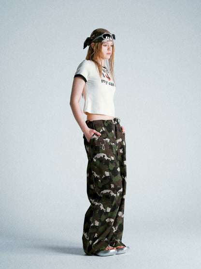 Camouflage full print work trousers