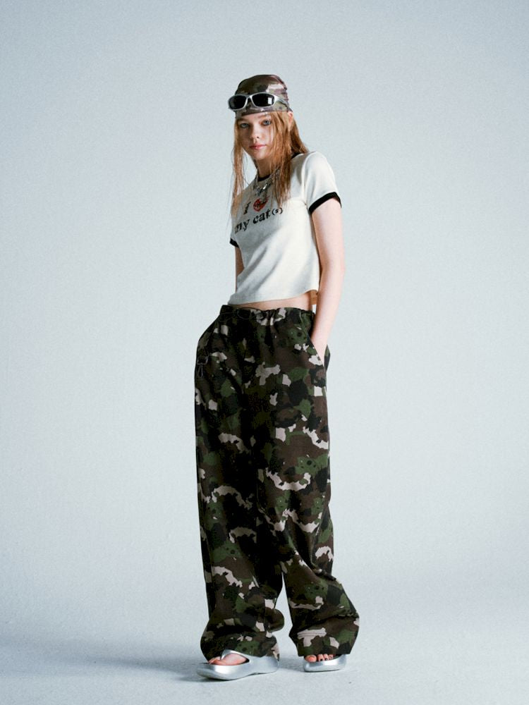 Camouflage full print work trousers