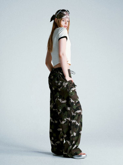 Camouflage full print work trousers