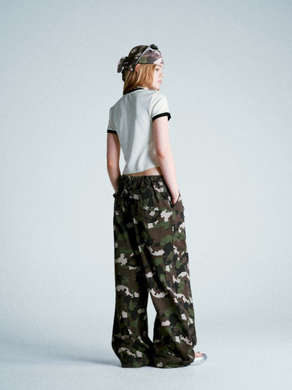 Camouflage full print work trousers