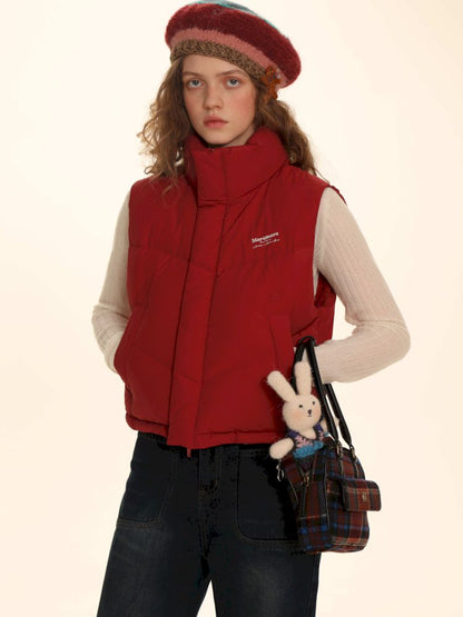 Absorbent bow short down jacket