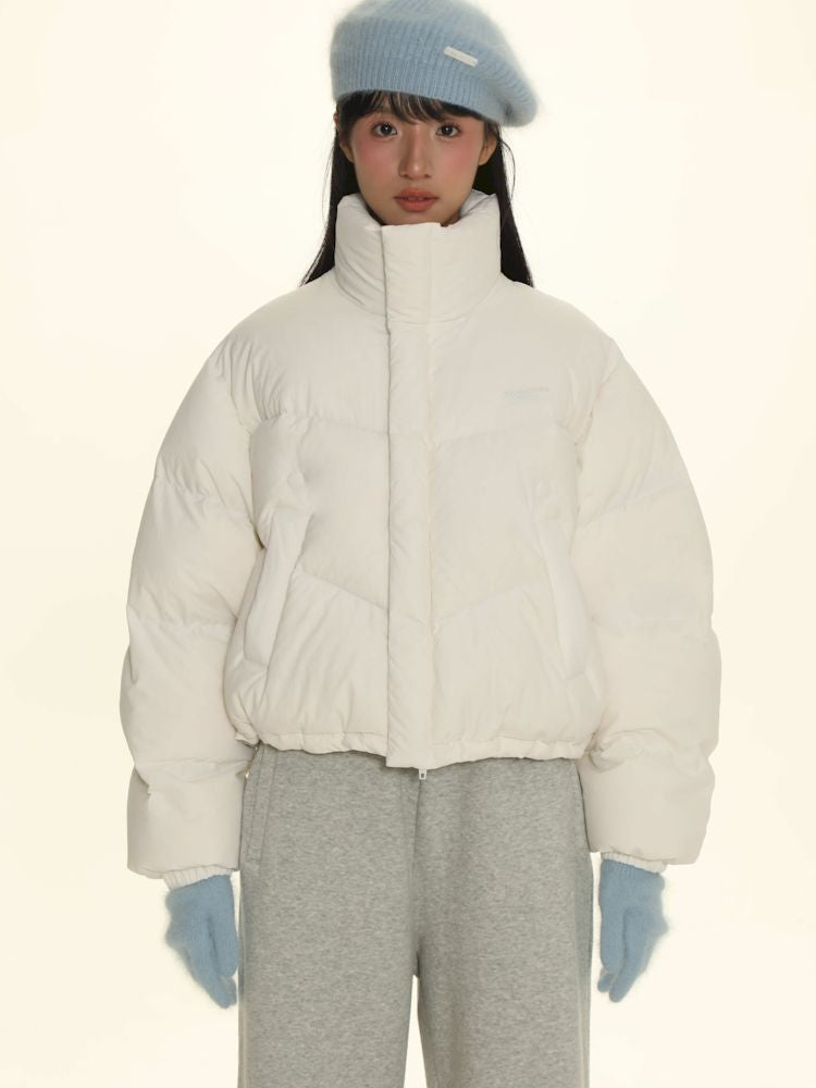 Absorbent bow short down jacket