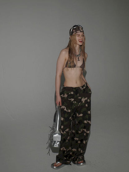 Camouflage full print work trousers