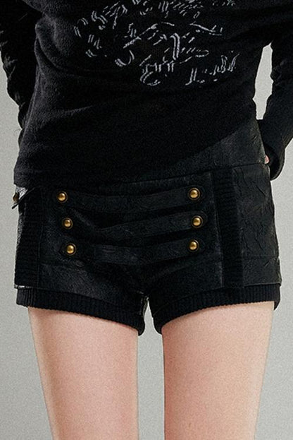 Punk Rock Retro Low Waist Shorts Set-Up