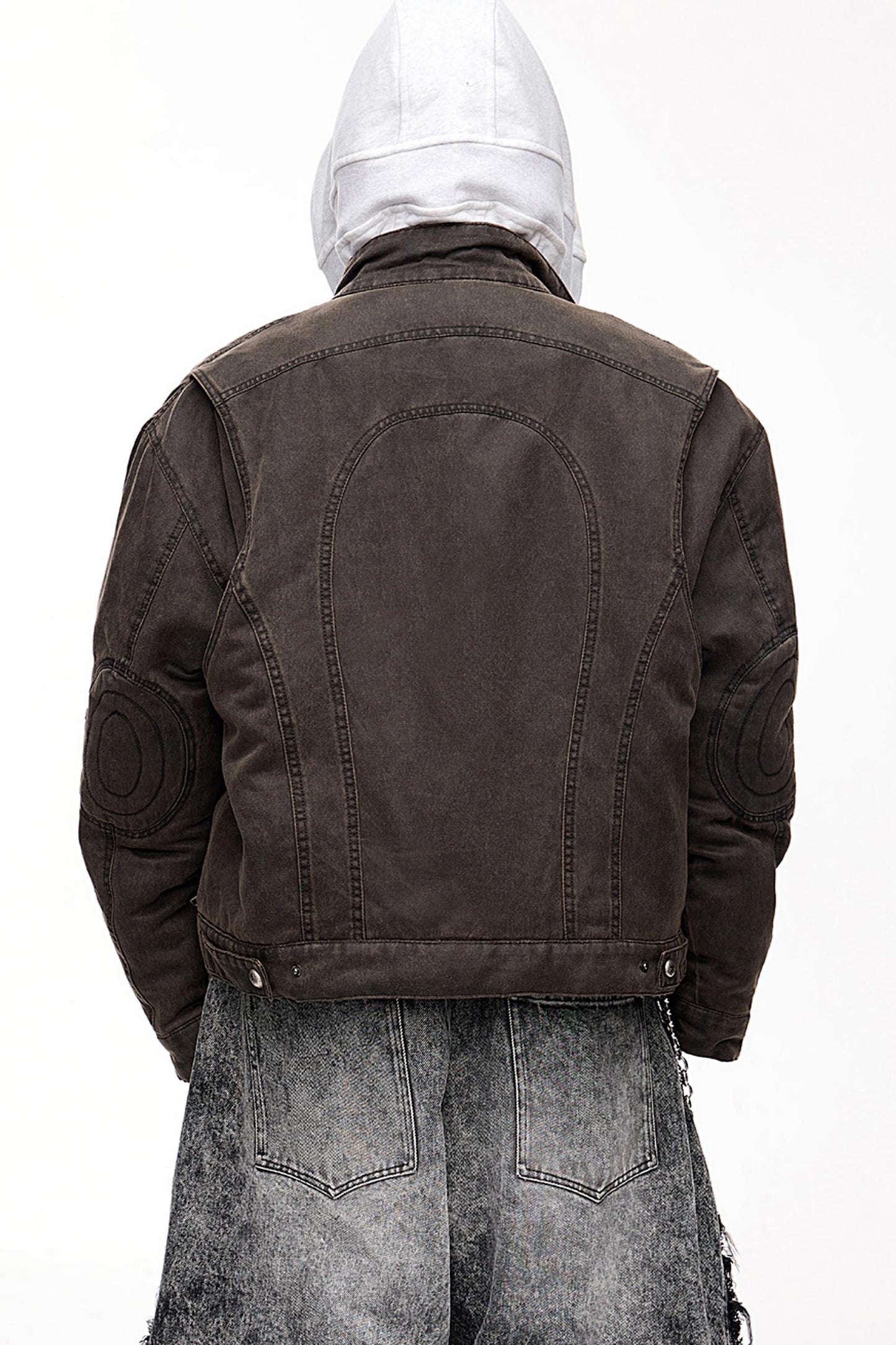 Loose Washed Airplane Buckle Jacket