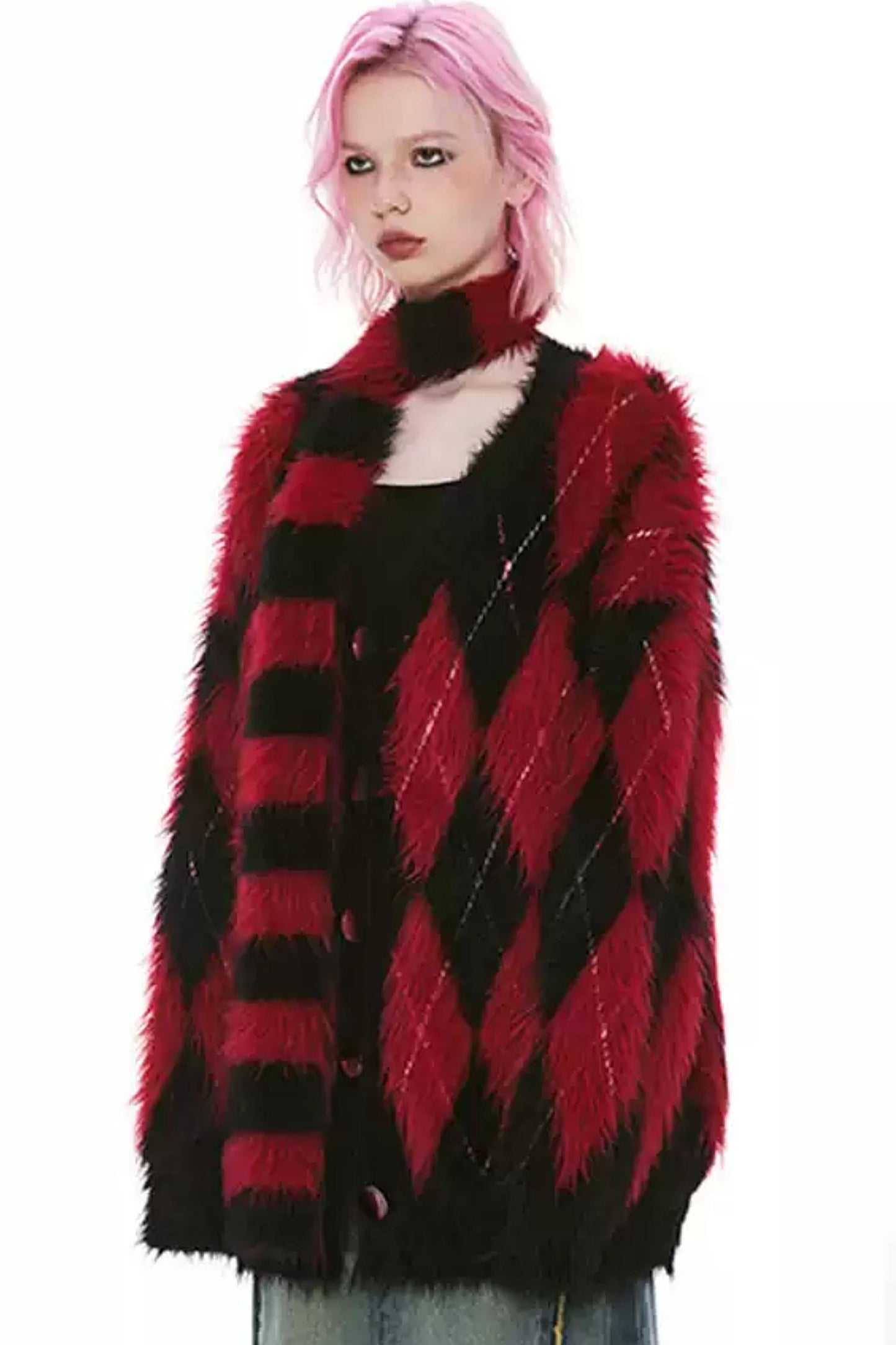 Retro Rock Mink Fur Sweater