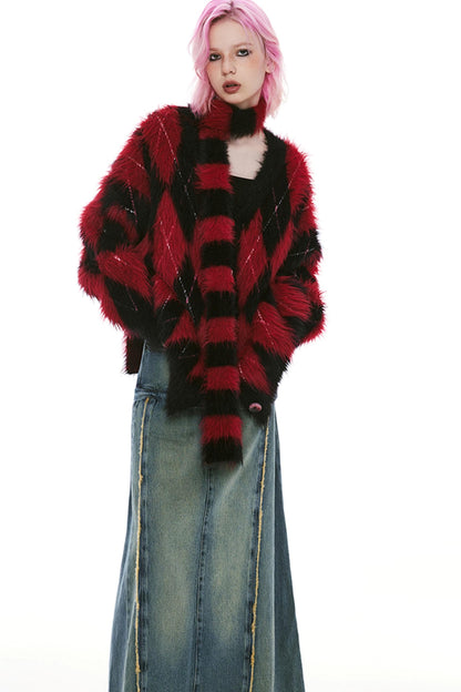 Retro Rock Mink Fur Sweater