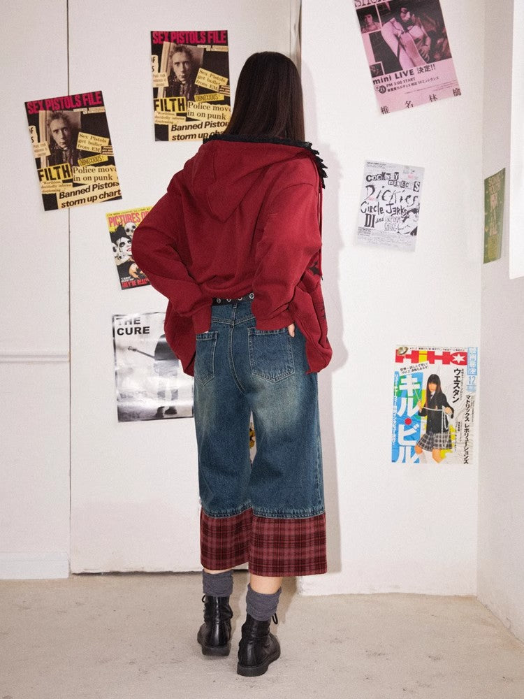 Plaid cropped pants