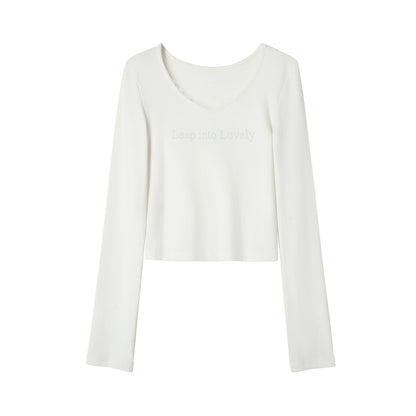 Pearl Rhinestone Wool Top