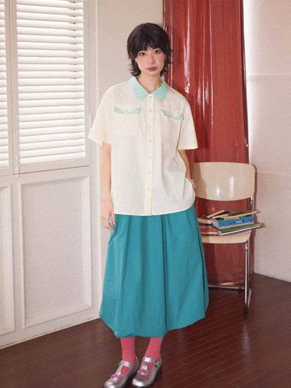 4 Color Bud Long Skirt