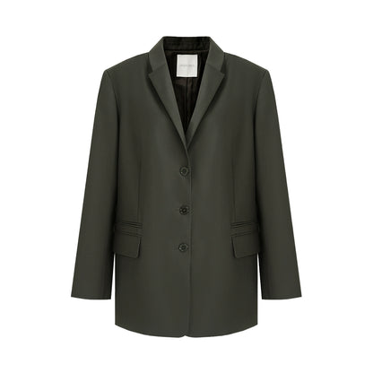 High-End Loose Pleated Coat Set-Up