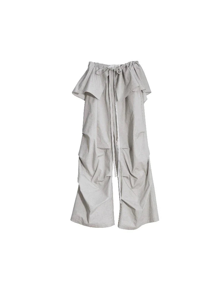 Detachable Lotus Skirt Casual Pants