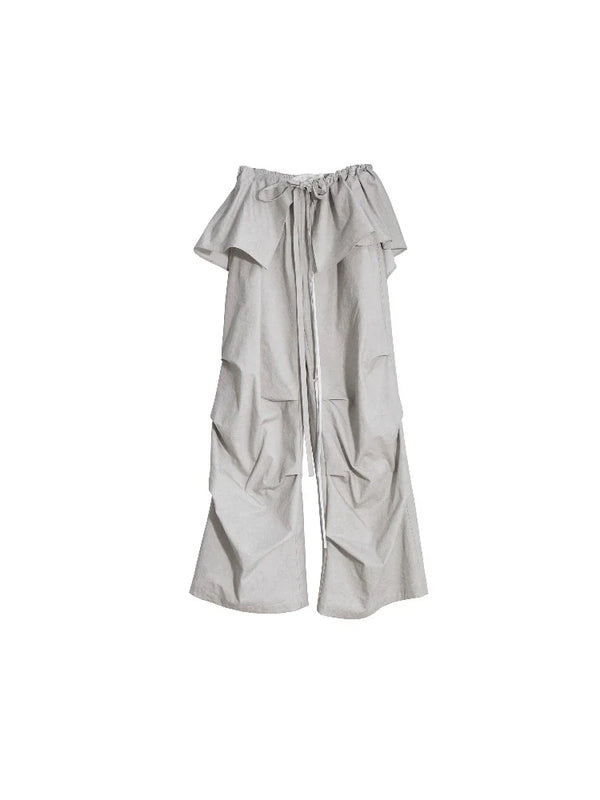 Detachable Lotus Skirt Casual Pants