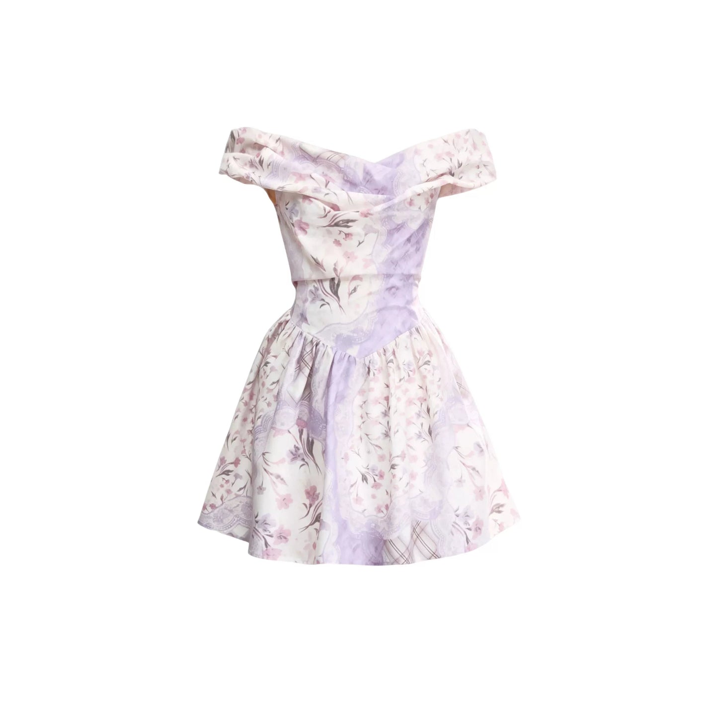 Purple Mist Off-Shoulder Dress