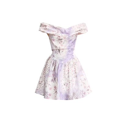 Purple Mist Off-Shoulder Dress