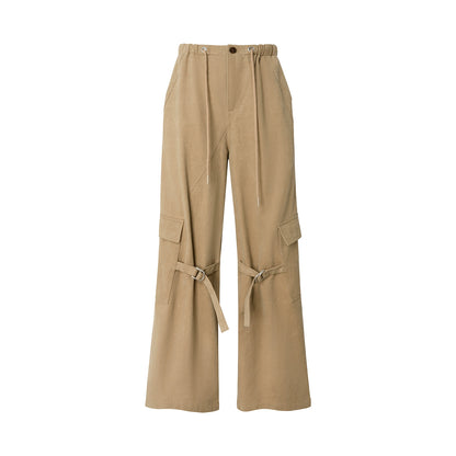 Khaki Fleece-Lined Cargo Pants