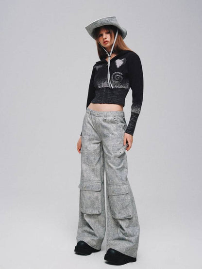 Low waist shapework denim pants