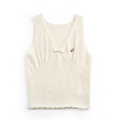 Korean Lace Bowknot Top
