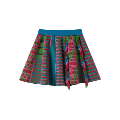Colorful Ethnic Knitted Skirt