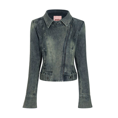 Vintage Süßes Denim-Jacke