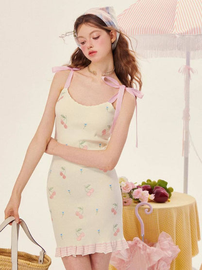 Slim fit suspender dress