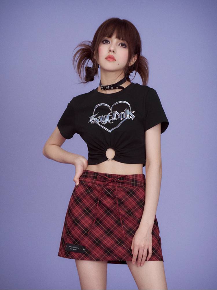 Punk plaid skirt