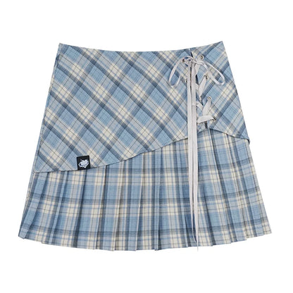 Sweet Blue Plaid Skirt